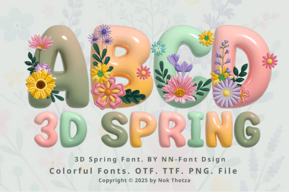 3D Spring: A Playful Typeface for Vibrant Seasonal Designs