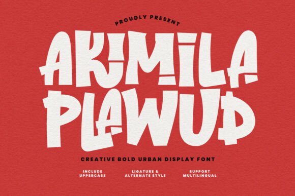 Akimila Plawud: A Creative Display Font for Bold Statements