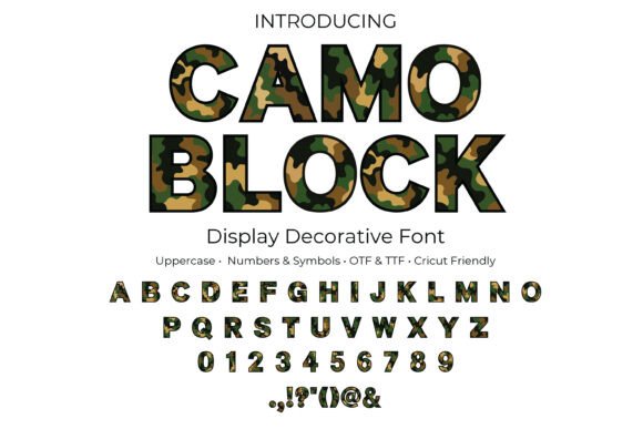 Camo Block: Bold Display Font for Impactful Designs