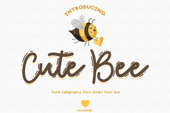 Cute Bee Font: Crafting Handwritten Elegance