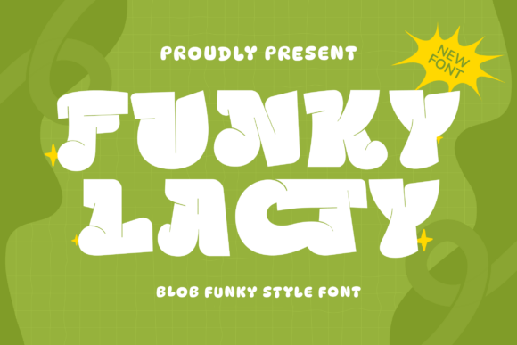 Funky Lacy: A Bold Blob-Style Display Font for Impactful Design