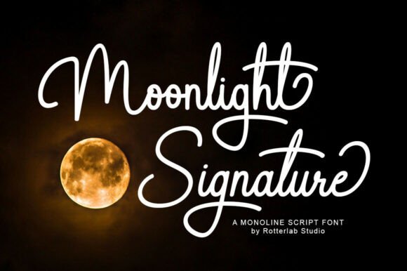 Moonlight Signature: Elegance Meets Precision in Script