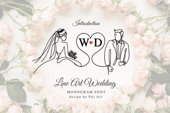 The Art of the Line: Elevating Brand Identity with Line Art Wedding Monogram