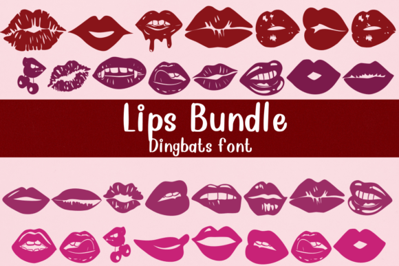 Unlock Playful Typography: The Lips Bundle Creative Font